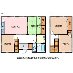 松本駅 バス20分  松岡下車：停歩8分 1-2階の物件間取画像